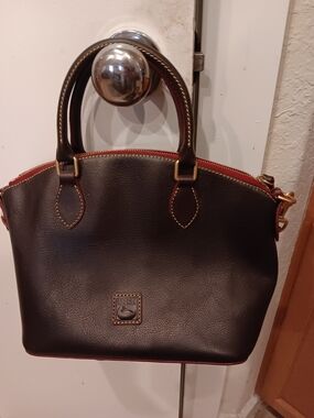 Dooney & Bourke Pebble Leather Satchel w/ Adjustable Crossbody Strap